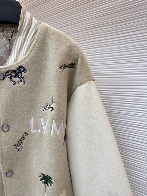 ルイヴィトン 動物の刺繍入りベースボールジャージ