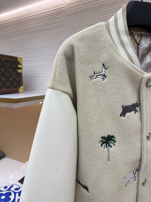 ルイヴィトン 動物の刺繍入りベースボールジャージ