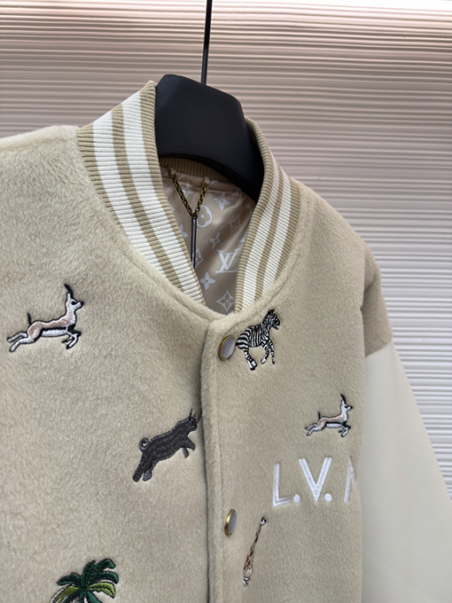 ルイヴィトン 動物の刺繍入りベースボールジャージ
