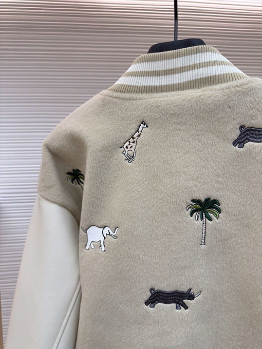 ルイヴィトン 動物の刺繍入りベースボールジャージ