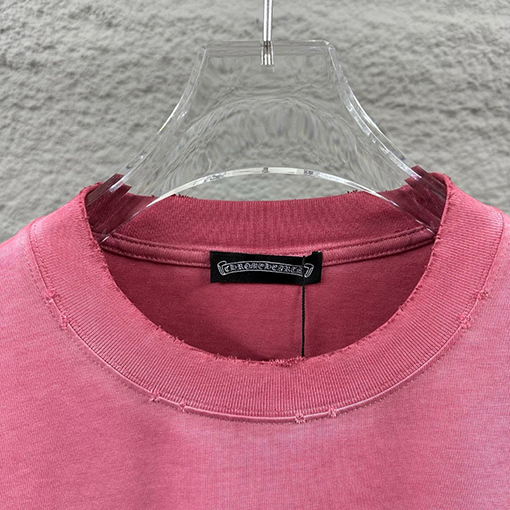 クロムハーツ 新作ヘビーデューティーなダメーヴィンテージ風パッチワーク刺繍の厚シリコン半袖Tシャツ