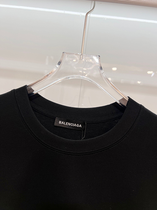 バレンシアガ BALENCIAGA 麦穂のクラシックなスケッチと刺繍ロゴの半袖Tシャツ