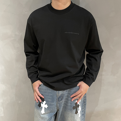 アレキサンダーワン Alexander Wang プリントロゴ入りブランドロゴ長袖シャツ