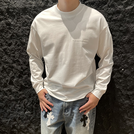 アレキサンダーワン Alexander Wang プリントロゴ入りブランドロゴ長袖シャツ