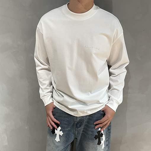 アレキサンダーワン Alexander Wang プリントロゴ入りブランドロゴ長袖シャツ