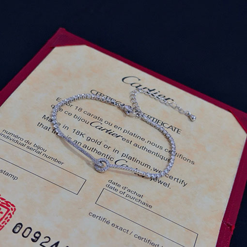 カルティエ レディース高級ダイヤモンド装飾ブレスレット