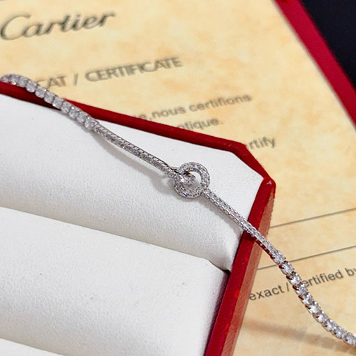 カルティエ レディース高級ダイヤモンド装飾ブレスレット
