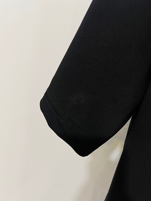 ロエベ LOEWE 青いつる植物のパッチワーク刺繍ロゴ入り半袖Tシャツ