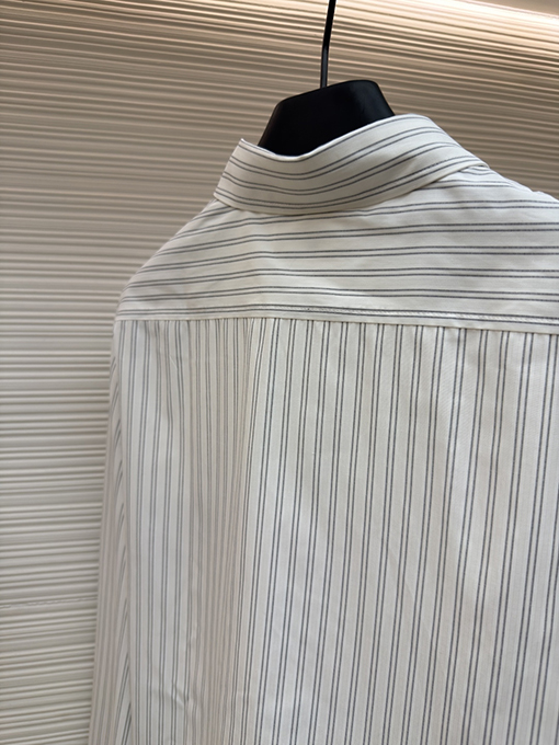 セリーヌ ポケット付きストライプシャツ