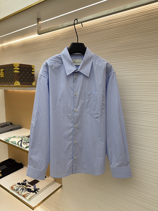 アミコピー 新モデルポケット付きストライプシャツ