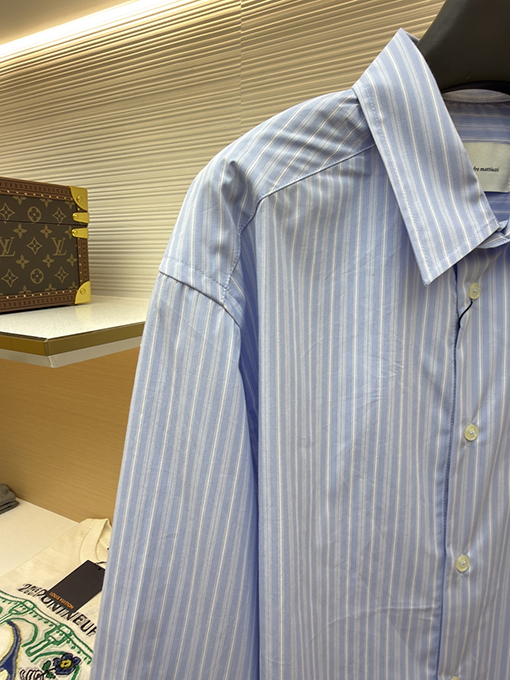 アミコピー 新モデルポケット付きストライプシャツ