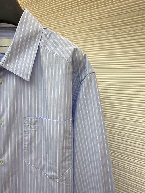 アミコピー 新モデルポケット付きストライプシャツ