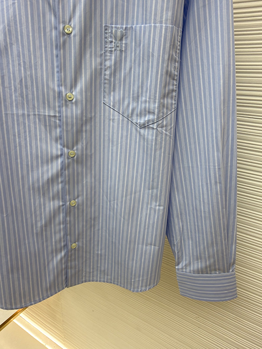 アミコピー 新モデルポケット付きストライプシャツ