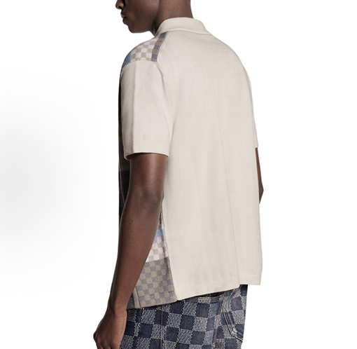 ルイヴィトン LV チェック柄ジャカードニット半袖シャツ