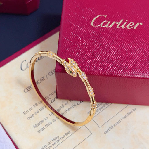 カルティエ レディースクラシックなダイヤモンドがちりばめられたブレスレット