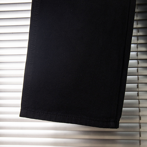 クロムハーツ 人気のロギングパッチワークレザーウォッシュデニムジーンズ