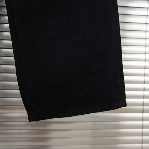 クロムハーツ 人気のロギングパッチワークレザーウォッシュデニムジーンズ