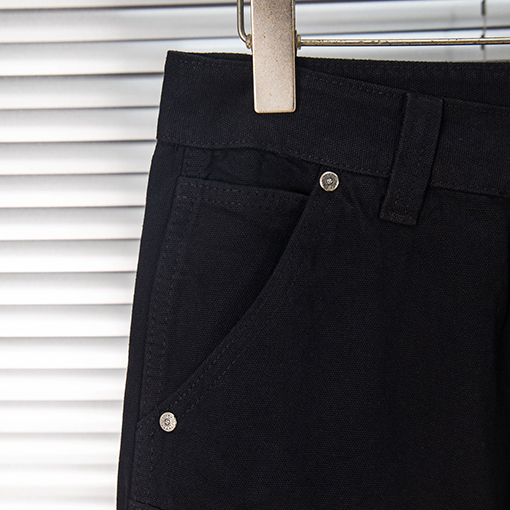 クロムハーツ 人気のロギングパッチワークレザーウォッシュデニムジーンズ