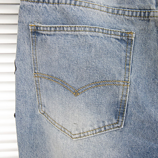 クロムハーツ 人気のクロス柄レザーウォッシュデニムジーンズ