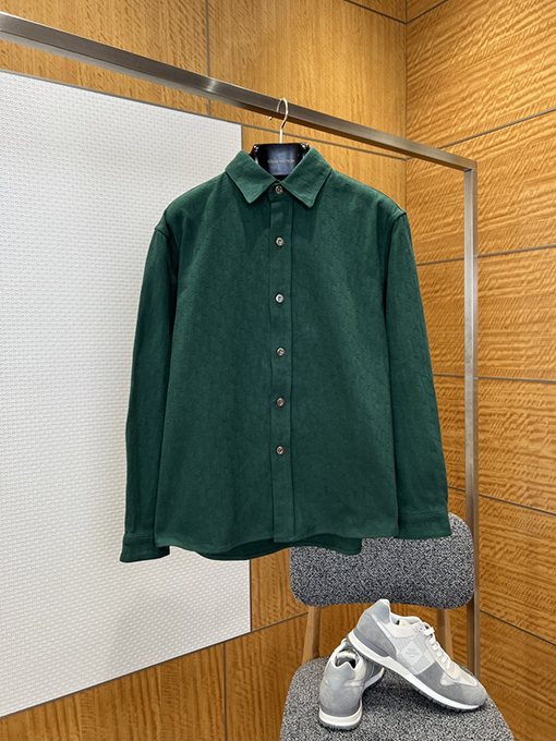 ディオールコピー ダーク柄ジャカード長袖シャツ