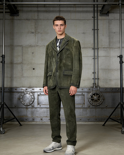 プラダブランドコピー スエードのカジュアルスーツジャケット