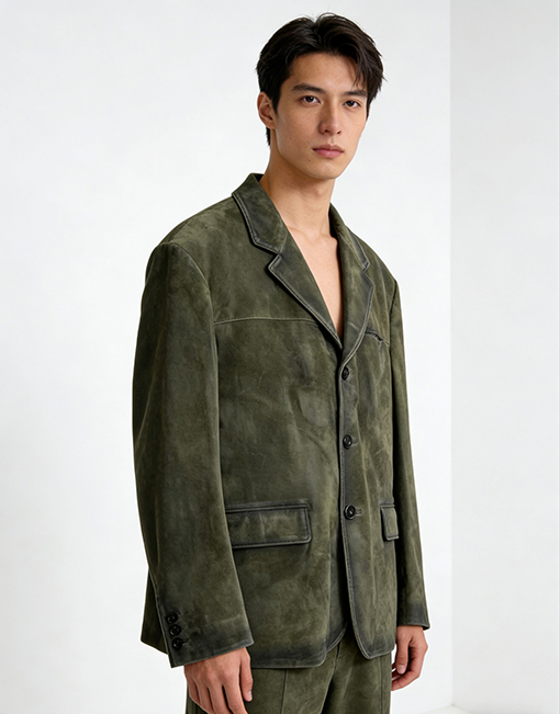 プラダブランドコピー スエードのカジュアルスーツジャケット