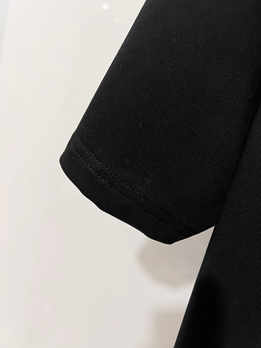 ルイヴィトン LV カラーブロックのウール刺繍入りクルーネック半袖Tシャツ