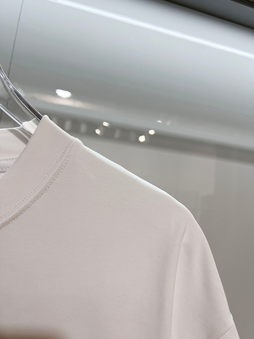 ルイヴィトン LV カラーブロックのウール刺繍入りクルーネック半袖Tシャツ