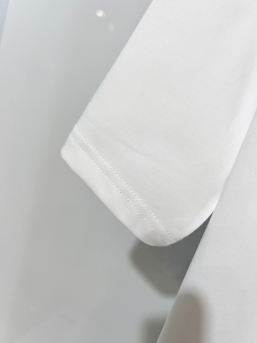 ルイヴィトン LV カラーブロックのウール刺繍入りクルーネック半袖Tシャツ