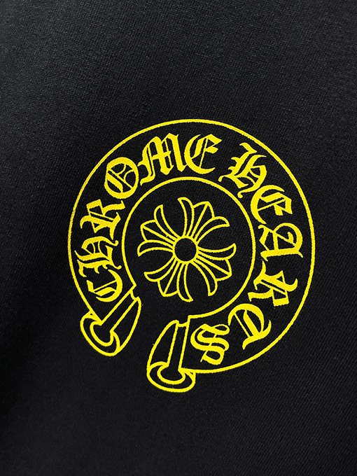 クロムハーツ カラフルなパッチワークレザーのクロスプリントフェイクツーピース長袖シャツ