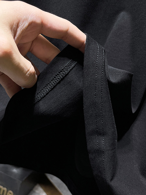 クロムハーツ カラフルなパッチワークレザーのクロスプリントフェイクツーピース長袖シャツ