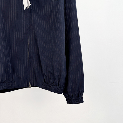 アクネストゥディオズスーパーコピー ストライプ柄のリボン刺繍入りジャケット