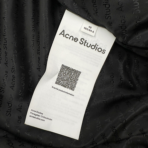 アクネストゥディオズスーパーコピー ストライプ柄のリボン刺繍入りジャケット