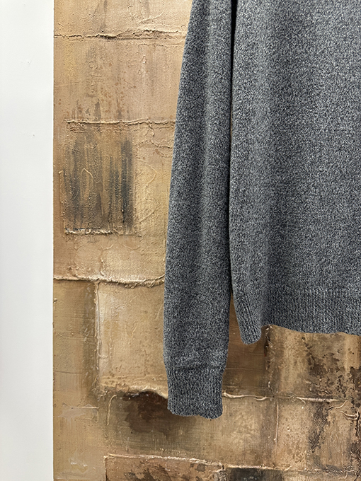 モンクレール ナイロンポケット付きクルーネックウール混ニットセーター