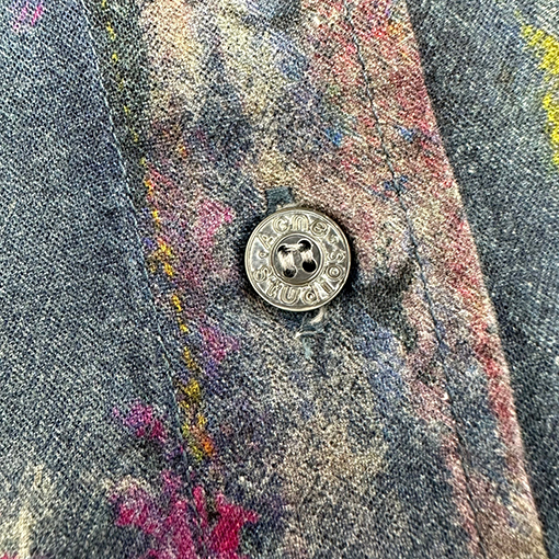 アクネストゥディオズ スプラッターペイント柄デニム長袖シャツ