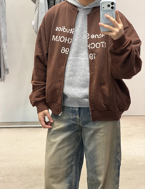 アクネストゥディオズコピー Acne Studios プリント柄ジップアップジャケット