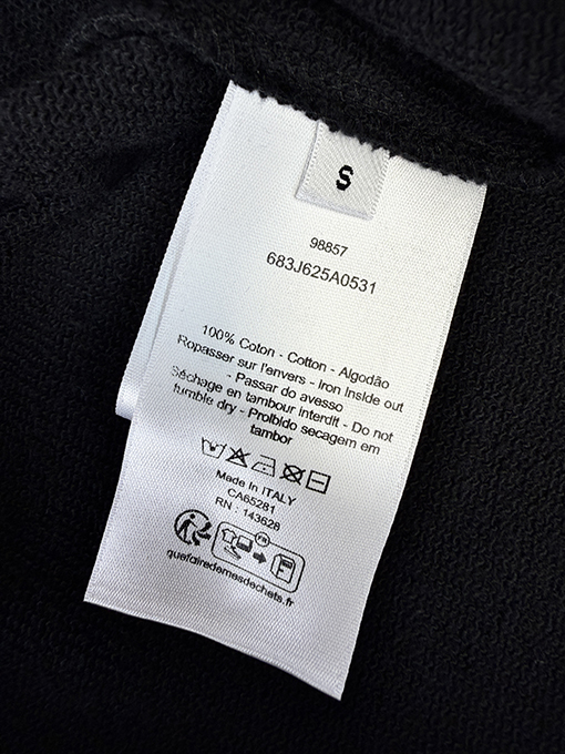 ディオール Dior 刺繍入りレタークルーネック スウェットシャツ