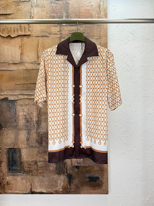 グッチコピー ホースビットプリント半袖シャツ