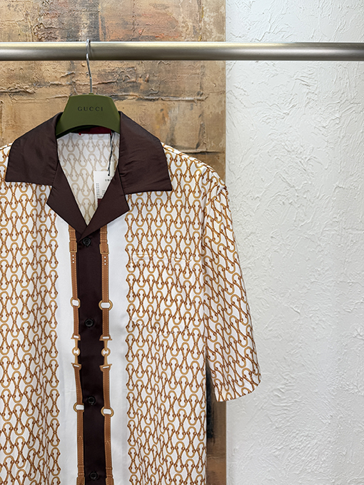 グッチコピー ホースビットプリント半袖シャツ