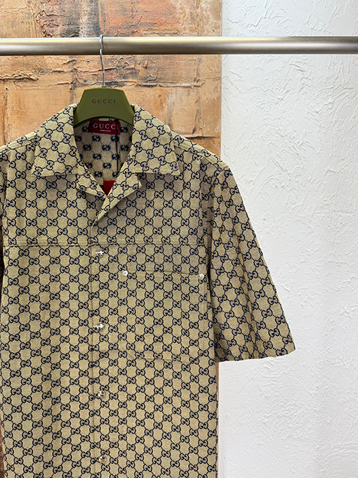グッチスーパーコピー キャンバス地の半袖シャツ