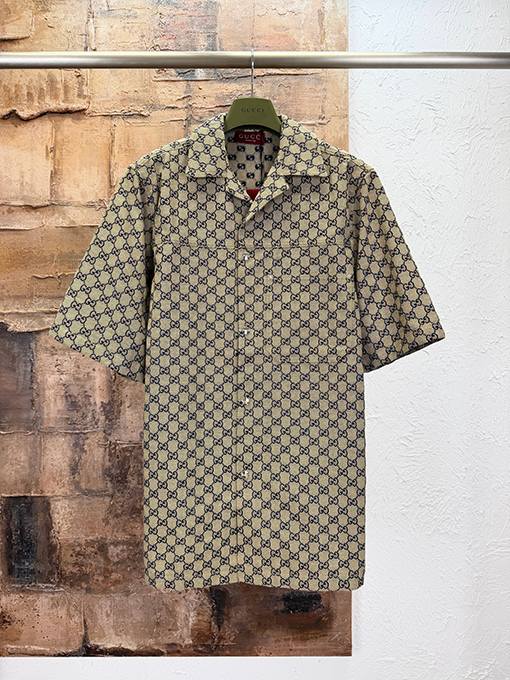 グッチスーパーコピー キャンバス地の半袖シャツ