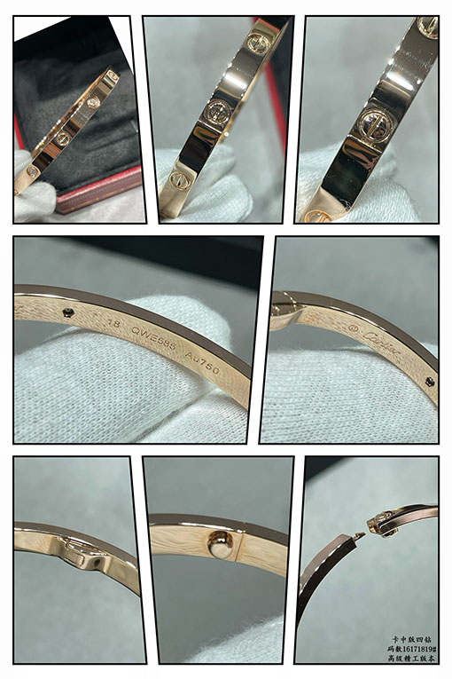 カルティエコピー 中国版の4ダイヤモンド LOVEブレスレット