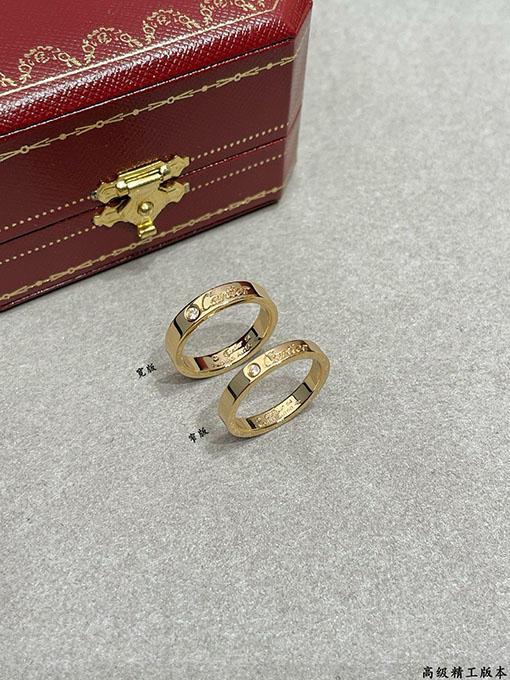 カルティエ CNC 狭いイングリッシュリング