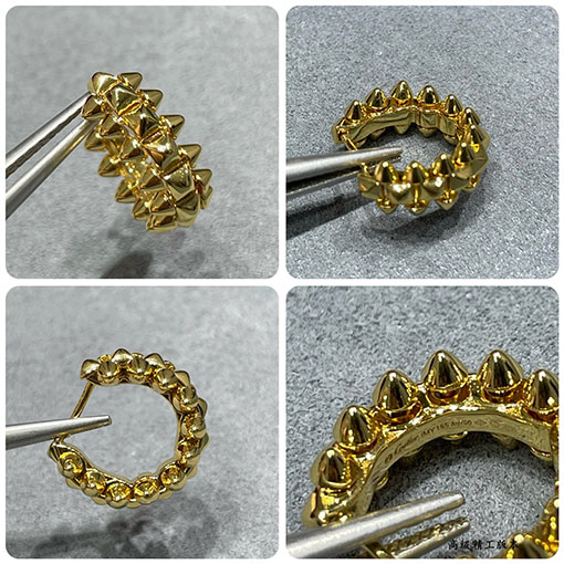 カルティエブランドスーパーコピー CNC スタイリッシュなミニ弾丸型ピアス