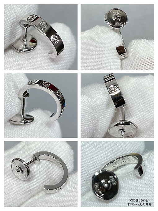 カルティエ CNC 細で滑らかなLOVEピアス