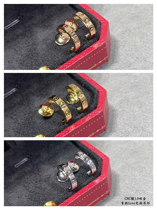 カルティエ CNC 細で滑らかなLOVEピアス