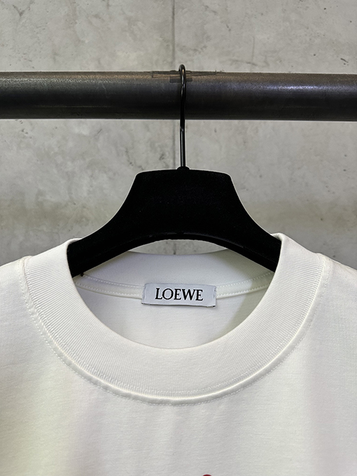 ロエベコピー 春のファッションショーラウンドネック半袖Tシャツ