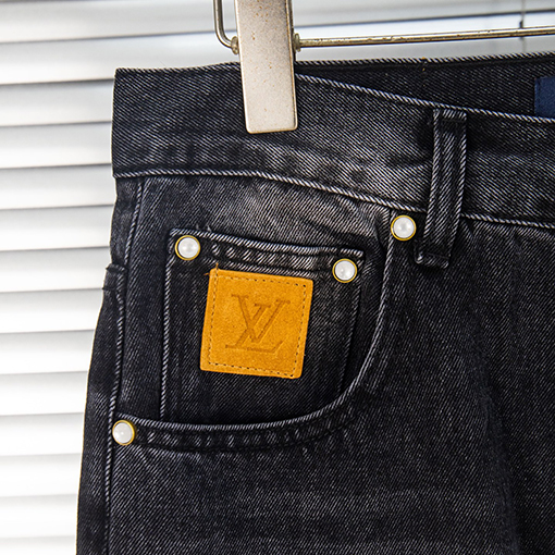 ルイヴィトン スエードレザータグジーンズ