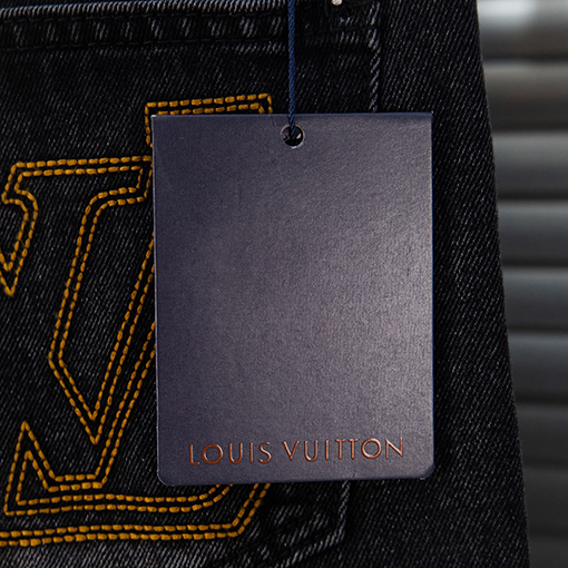 ルイヴィトン スエードレザータグジーンズ