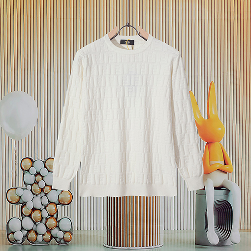 フェンディ ダブルFジャカードロゴニットクルーネックセーター